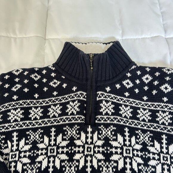 Blowfly Extreme 140/10 Crewneck Pullover Fair Isle Snowflake Sweater Vintage 90s - Picture 2 of 7